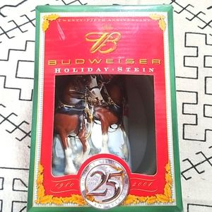 Budweiser Holday Stein Beer Stein Mug Vintage